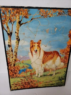 Vintage Lassie Puzzle 1953 Whitman Frame Tray Puzzle TV Show Complete - Image 1 of 4