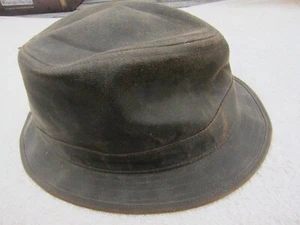 Avenel of Melbourne Mens Faux Leather Look Trilby Hat - Brown - Picture 1 of 6