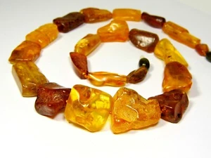Baltic Amber Necklace 19.3" / 36gr. Brown Multicolor Natural Stone Genuine 5753 - Picture 1 of 11