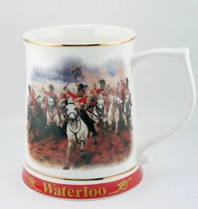 Danbury Mint Great Battles of The British Army Tankard ~ Waterloo - Foto 1 di 4