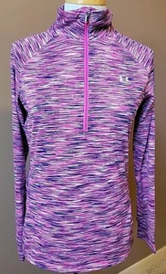 Under Armour Womens Pink/Purple Pullover 1/2 Zip Semi Fitted All Season Gear | M - Picture 1 of 11