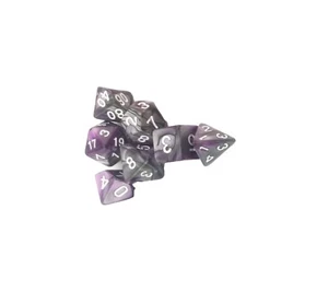 Black and Purple Two Tone Dice Set, Polyhedral 7 Dice Set for D&D Tabletop Games - Picture 1 of 1