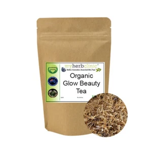 MY HERB CLINIC ® Glow Beauty Organic Herbal Tea - Radiant Beautiful Skin - Detox - Picture 1 of 8