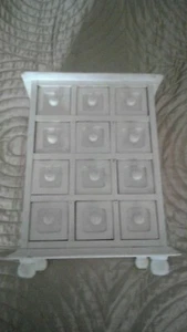 Schmuckschrank Organizer 12 Schubladen Vintage Holz Handarbeit - Bild 1 von 10