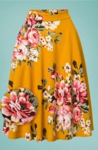 Rock Steady Plus Size Retro Pinup Girl Car Show Swing Skirt Clothing NWT 1XL - Picture 1 of 6