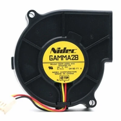NIDEC D07F-24SG 01A 7530 24V 0.15A 3-Wire Inverter Turbine Cooling Fan - Image 1 of 4