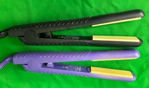 HERSTYLER 2 PC PACK FLAT IRON - (BLACK/PURPLE) GENTLY USED - Picture 1 of 3