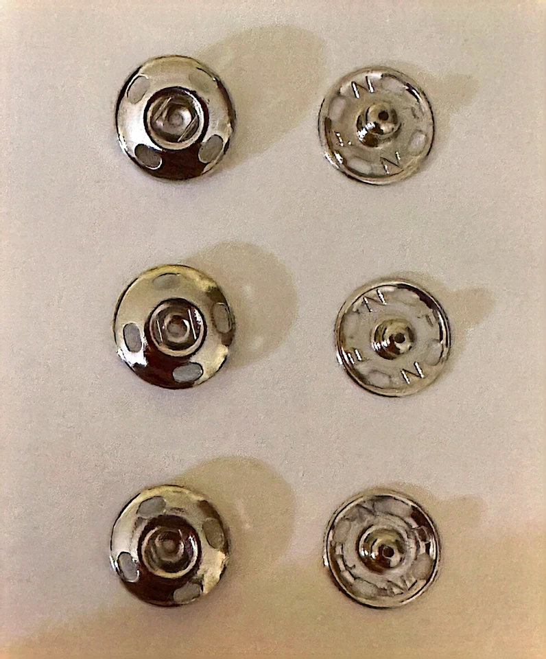 144 Sets Metal Snap Fastener Sew-On Snap Buttons for Clothing Sewing 15mm - Image 1 of 1