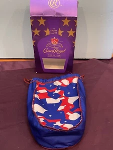 RARE Crown Royal Bag Red White & Blue Camouflage Camo with Box . No Bottle - Picture 1 of 11