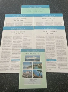 1989 P&O CANBERRA Port Guides Plans Maps & Tours Guide With Folder Cruise 904 - Picture 1 of 13