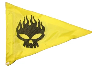 12"x 18" Triángulo Ghost Rider Calavera Bandera de Seguridad ATV UTV JEEP Triciclo Reclinado - Imagen 1 de 4