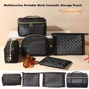 bronzing Mesh Makeup Bag Multifunction Ladies Toiletry Storage Bag - Picture 1 of 17