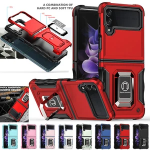 For Samsung Z Flip 6/5/4/3 Shockproof Hard PC Ring Stand Rugged Heavy Duty Case - Picture 1 of 75