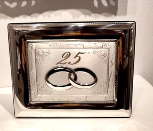 Cornice/TARGA ricordo 25° matrimonio, idea regalo NOZZE ARGENTO,unico e prezioso - Imagen 1 de 7