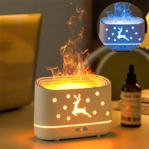 Elk Flame Humidifier Diffuser Mute Household Atmosphere Lamp Christmas Home Deco - Picture 1 of 13