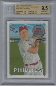 2018 Topps Heritage #206 Rhys Hoskins RC Farbwechsel Variation BGS 9,5 ~ Phillies - Bild 1 von 2