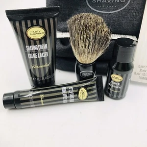 The Art of Shaving Mens Mini Starter Travel Kit With Bag Unscented Essential Oil - Picture 1 of 8