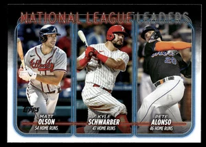 2024 Topps #260 National League Leaders Home Runs Matt Olson/Schwarber/Alonso - Picture 1 of 2