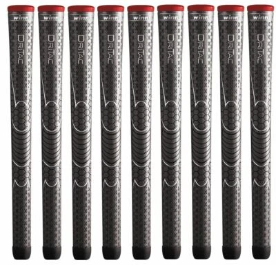 13 件套 Winn Dri-Tac DriTac AVS 柔软深灰色标准尺寸高尔夫握把 5DTDG — 第 1/4 张图片