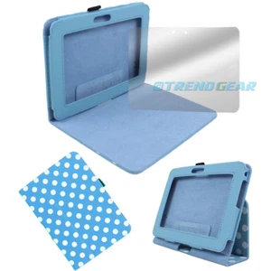 CASE COVER+SCREEN PROTECTOR STAND POUCH PU BLUE DOT FOR AMAZON KINDLE FIRE HD 7" - Picture 1 of 1