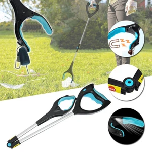 32in Folding Pick Up Tool Extend Grabber Trash Picker Garbage Reaching LED Stick - Picture 1 of 10