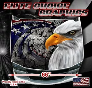 American Eagle Cracks Vinyl Hood Wrap Bonnet Decal Sticker Graphic - Bild 1 von 1