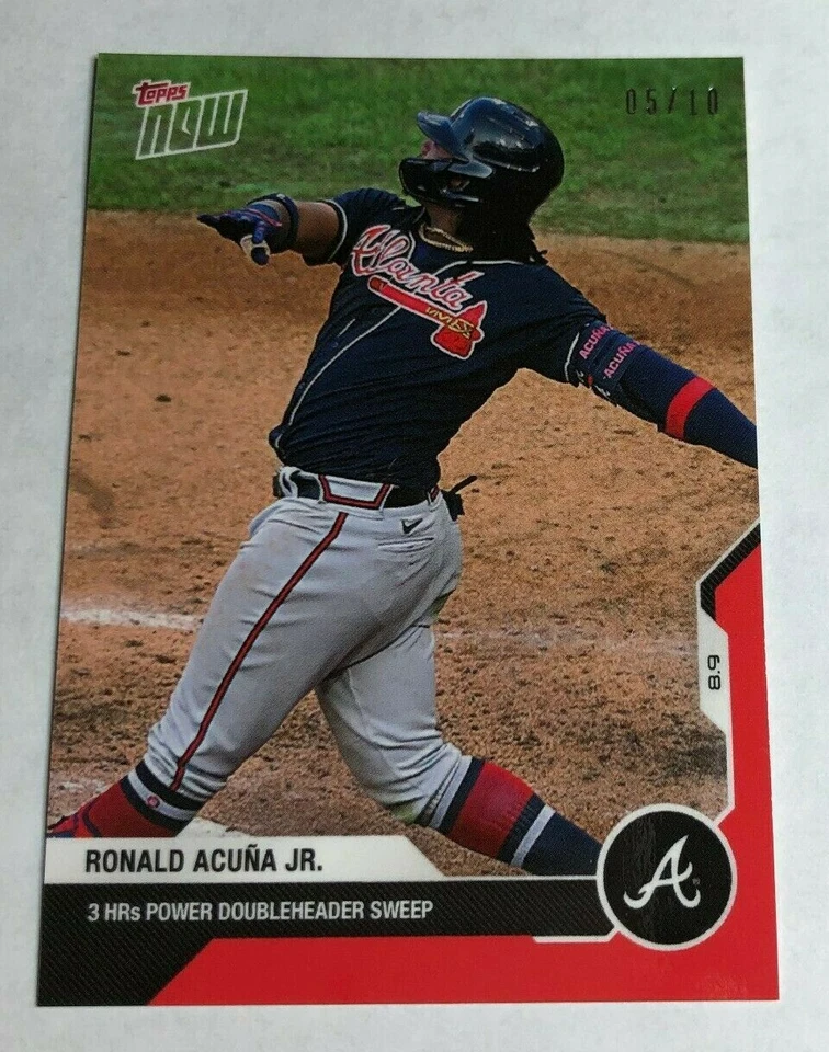 2020 Topps Now RED Parallel RONALD ACUNA JR. SP #05/10 Made Braves #79 - Image 1 of 1