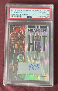 2019 Hoops Premium Stock RJ Barrett Rookie Hot Signatures Flash Auto PSA 10 - Bild 1 von 2