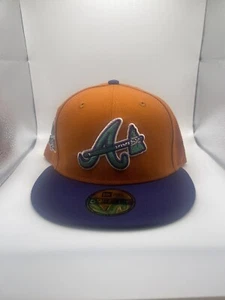 New Era Atlanta Braves Cactus Fruit 59FIFTY Fitted Hat 40TH Anniv. Patch 7 3/8 - Bild 1 von 4