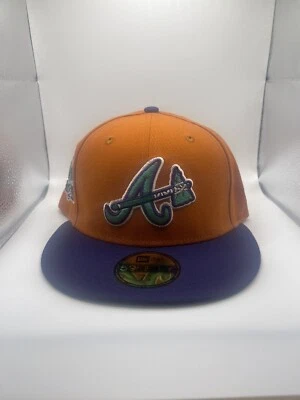 Кепка на резинке New Era Atlanta Braves Cactus Fruit 59FIF 40-я годовщина. Нашивка 7 3/8 - Изображение 1 из 4