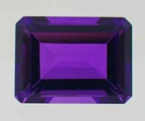 10x14 mm Natural Purple Amethyst 11.5 ct Emerald Diamonds Cut VVS Loose Gemstone