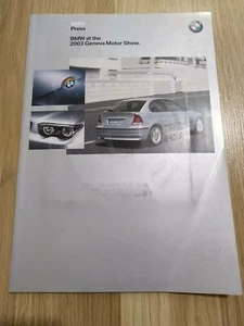 2003 BMW Geneva Press Folder CD Brochure Prospekt ENG Edition - Picture 1 of 2