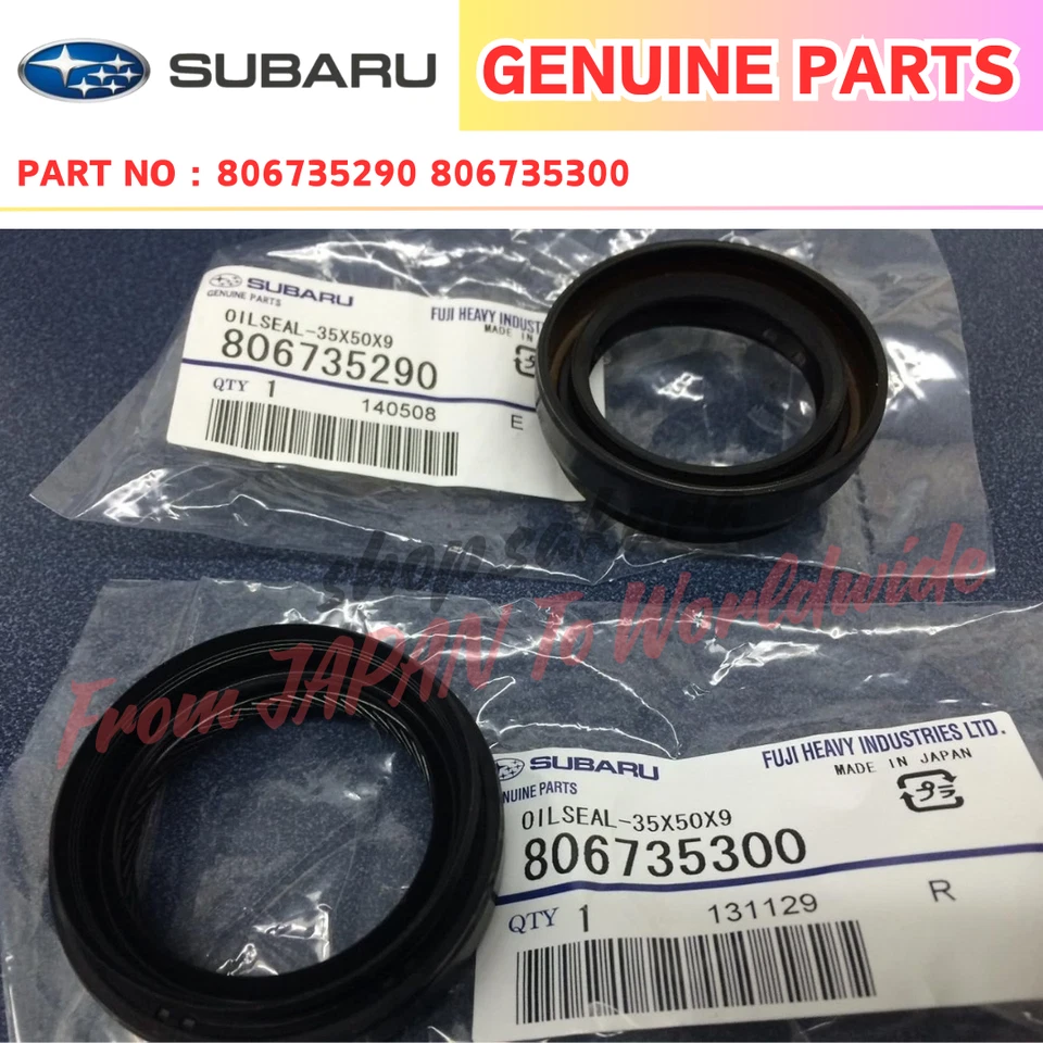 OEM 2003-2018 Subaru Axle Oil Seal Set Impreza WRX STi Legacy Outback Forester - Image 1 of 1