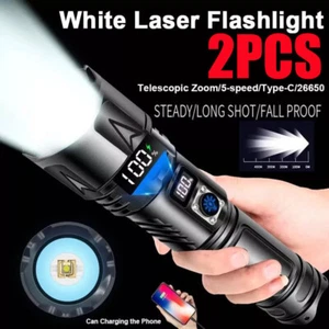 5000000 Lumen LED Tactical Flashlight Rechargeable Super Bright Powerful Torch~ - Picture 1 of 23