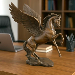 Pegasus Bronzefigur Pferd Skulptur Mythologie Statue Bronze Kunst Dekoration - Bild 1 von 4