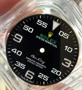 Rolex Air King 126900 genuino esfera negra Cal. 3131 NUEVO - Imagen 1 de 3