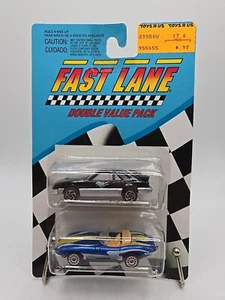 VINTAGE FAST LANE TWO CARS TOYS R US 1991 Ford Mustang P394 & D110 (Bin9) - Picture 1 of 4
