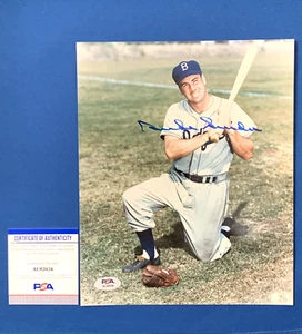 DUKE SNIDER HOF SIGNED  8x10 PHOTO BKOOKLYN DODGERS TOP HRS IN ML IN 1950's PSA - Picture 1 of 2