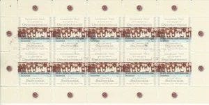 Federal Sheet of Ten 2659 Football Matches Date Stamp Wennigsen Deister Oo - Picture 1 of 1