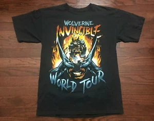 WOLVERINE INVINCIBLE WORLD TOUR T SHIRT MENS MEDIUM GRAY MARVEL COMICS X-MEN M - Picture 1 of 5
