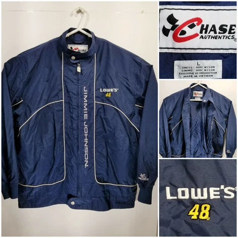 Jimmie Johnson Chase Authentics Mens Large Jacket Full Zip Blue Lowes 48 Cover