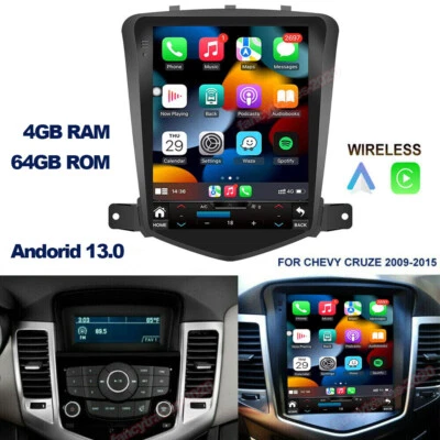 Android 13 Apple Carplay GPS 4+64GB Car Radio Stereo For Chevy Cruze 2009-2015 - Image 1 of 4