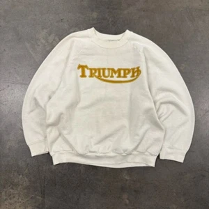 Vintage 80s Triumph Motorcycle Sweatshirt Size M - Picture 1 of 8