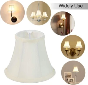 Pequeña campana lámpara pantalla clip en crema 3" X 6" X 5" CANDELABRO aplique escritorio Imperio - Imagen 1 de 6