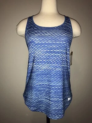 Under Armour синий майка с геометрическим узором, размер XS - Изображение 1 из 4