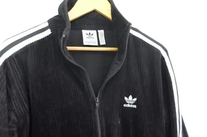 Adidas Originals Corduroy Cords track Jacket Black White M 2020 *surface wear - Picture 1 of 11