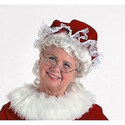 HALCO MRS CLAUS TERCIOPELO MOB MOP GORRA PIONERA COLONIAL NAVIDAD DISFRAZ SOMBRERO AE7951 Foto 1 de 2