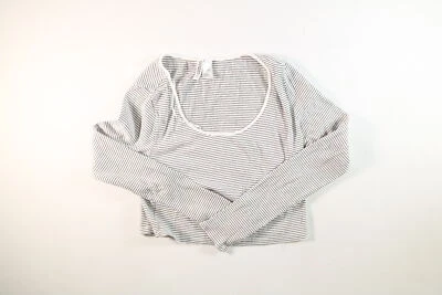 Camisa de manga larga a rayas blancas divididas para mujer grande usada en excelente estado Foto 1 de 4