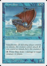 1X Pirate Ship - Fifth Edition - EX MTG CARD
