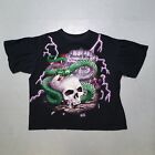 Vtg 90s AMERICAN THUNDER T-Shirt Forever Free Snake Skull Travis Scott Tee Sz XL
